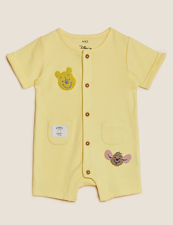 2pk Pure Cotton Winnie the Pooh™ Rompers (0-3 Yrs)