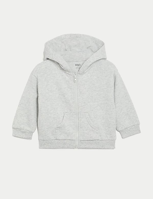 Cotton Rich Zip Hoodie 0 3 Yrs