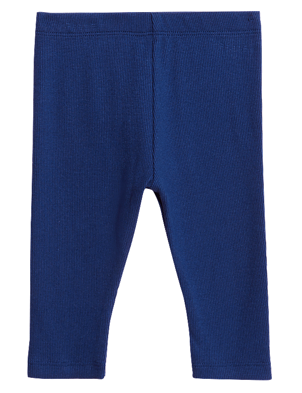 Cotton Rich Ribbed Leggings (0-3 Yrs)