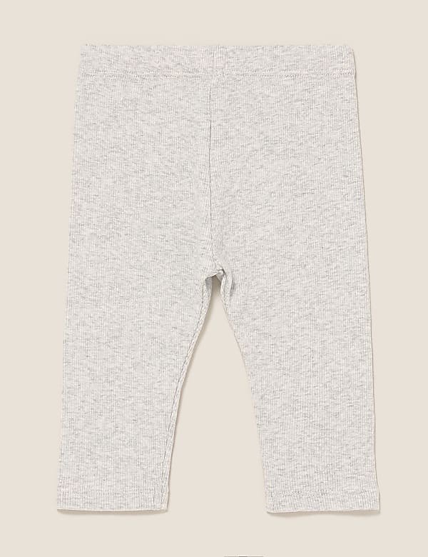 Cotton Rich Ribbed Leggings (0-3 Yrs) - KG