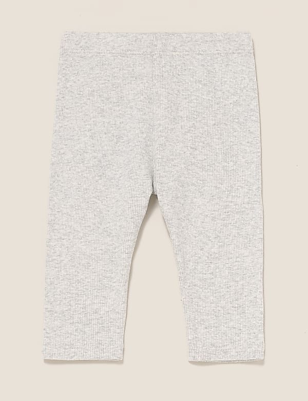 Cotton Rich Ribbed Leggings (0-3 Yrs) - KG
