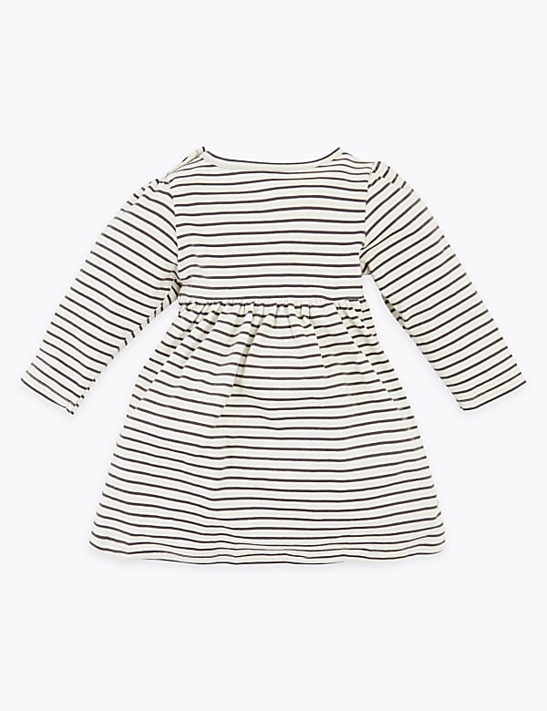 Pure Cotton Striped Dress (0-3 Yrs)