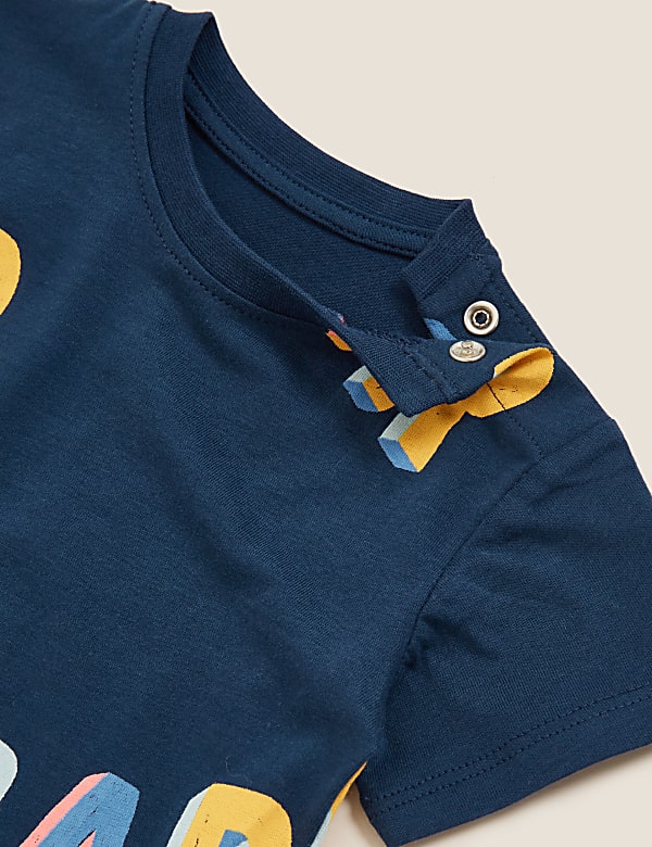 Pure Cotton Roar Slogan T-Shirt (0-3 Yrs)