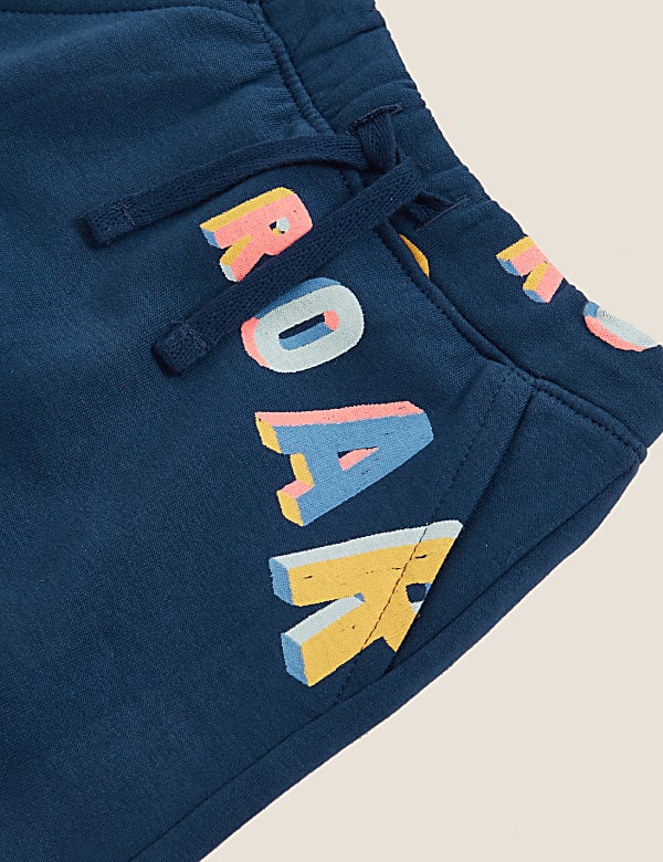 Cotton Roar Slogan Joggers