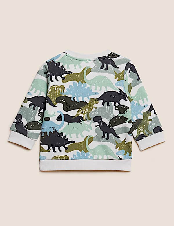 Cotton Rich Dinosaur Sweatshirt (0-3 Yrs)