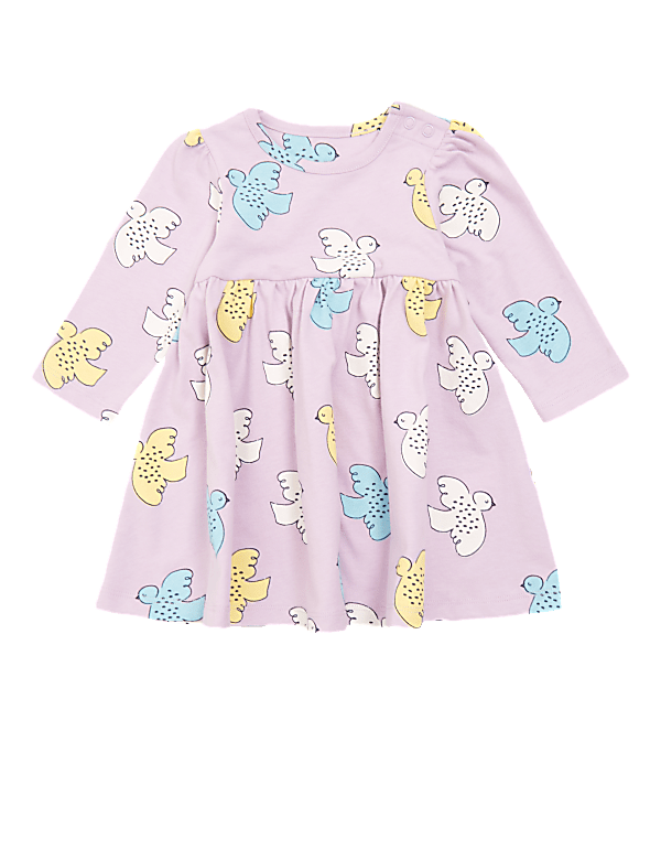 Pure Cotton Bird Print Dress
