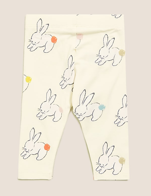 Organic Cotton Bunny Print Leggings