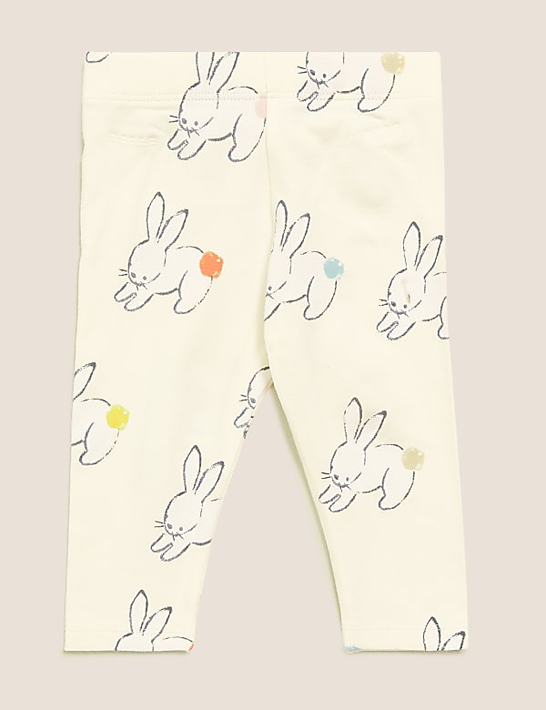 Organic Cotton Bunny Print Leggings
