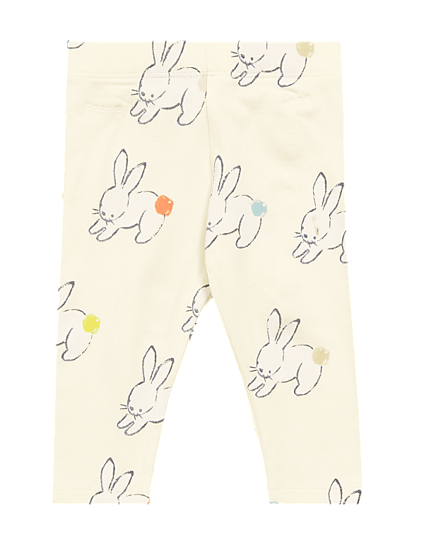 Organic Cotton Bunny Print Leggings