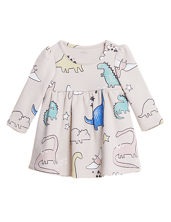 Cotton Rich Dinosaur Dress (0-3 Yrs)