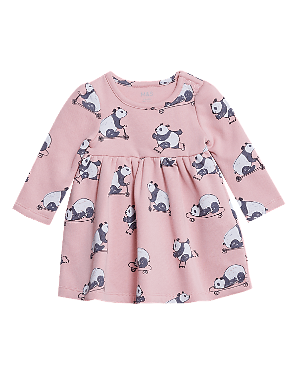 Cotton Rich Panda Print Dress (0-3 Yrs)