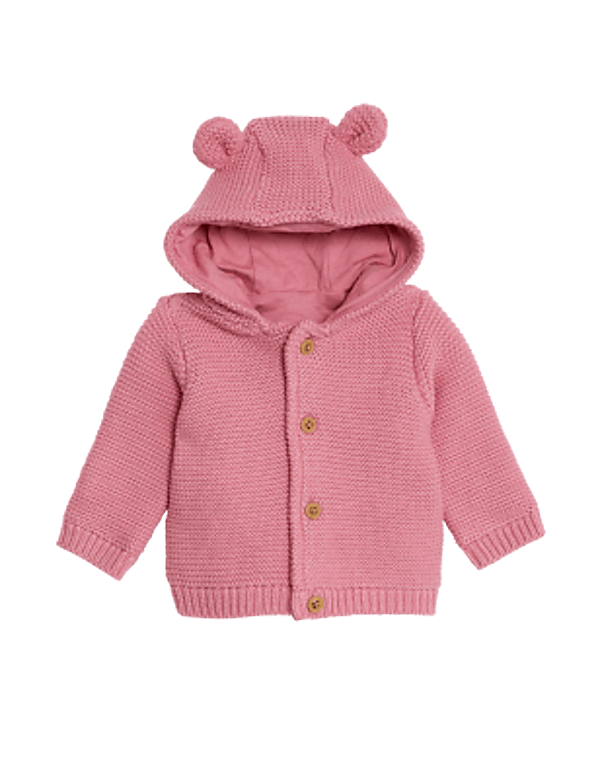 Pure Cotton Chunky Knitted Cardigan