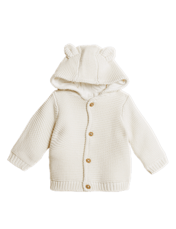 Pure Cotton Chunky Knitted Cardigan