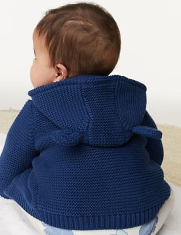 Pure Cotton Chunky Knitted Cardigan