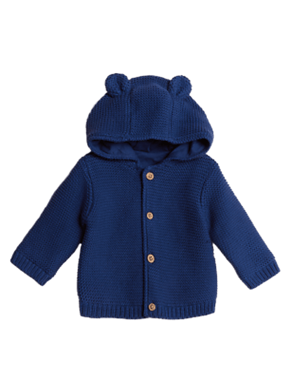 Pure Cotton Chunky Knitted Cardigan