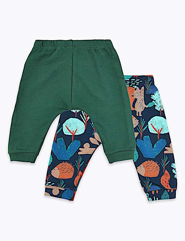 2 Pack Organic Cotton Woodland Print Joggers