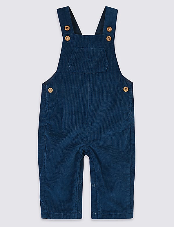 Pure Cotton Two Piece Dungarees Outfit (0-3 Yrs)