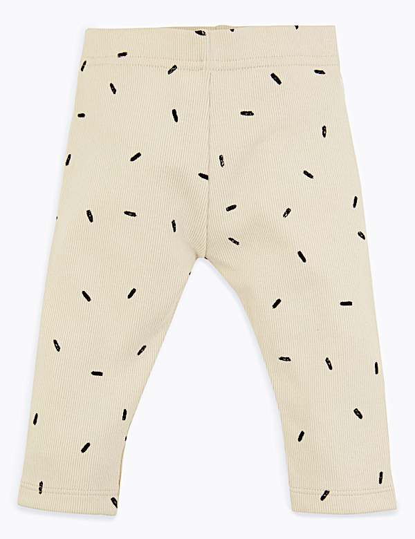 Organic Cotton Dash Print Leggings