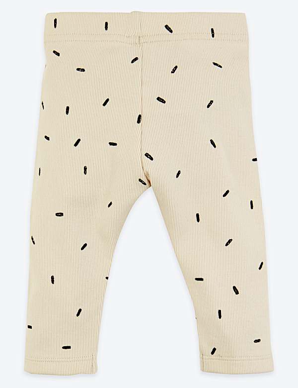 Organic Cotton Dash Print Leggings