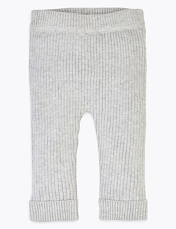 Cotton Ribbed Leggings