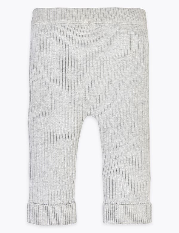 Cotton Ribbed Leggings