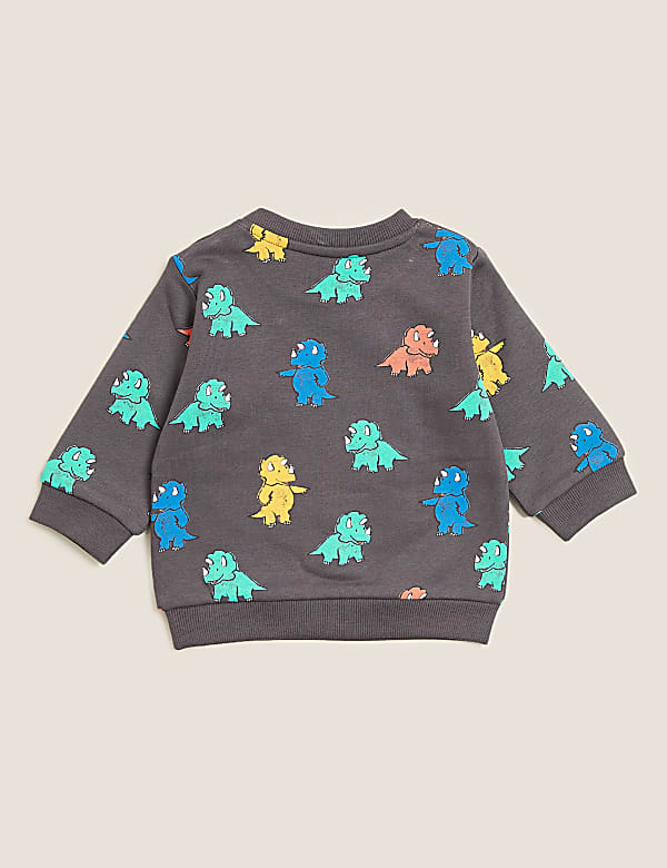 Cotton Rich Dinosaur Sweatshirt (0-3 Yrs)