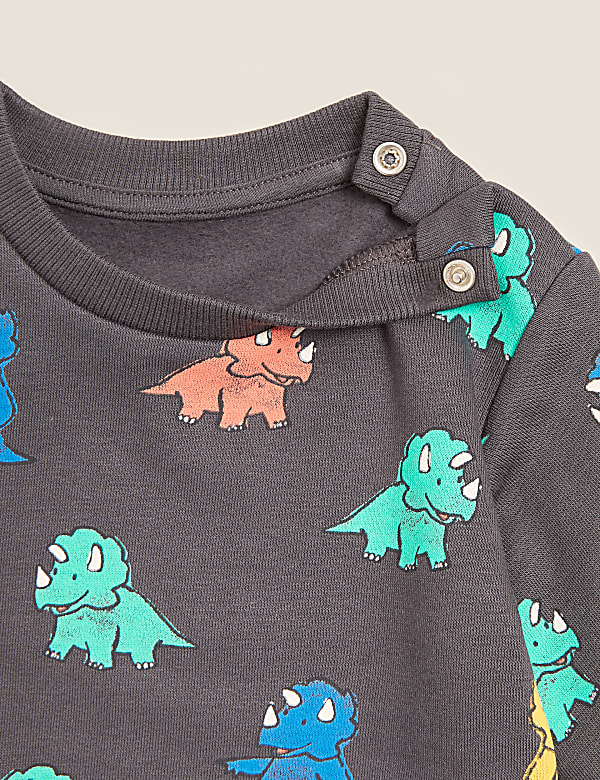 Cotton Rich Dinosaur Sweatshirt (0-3 Yrs)
