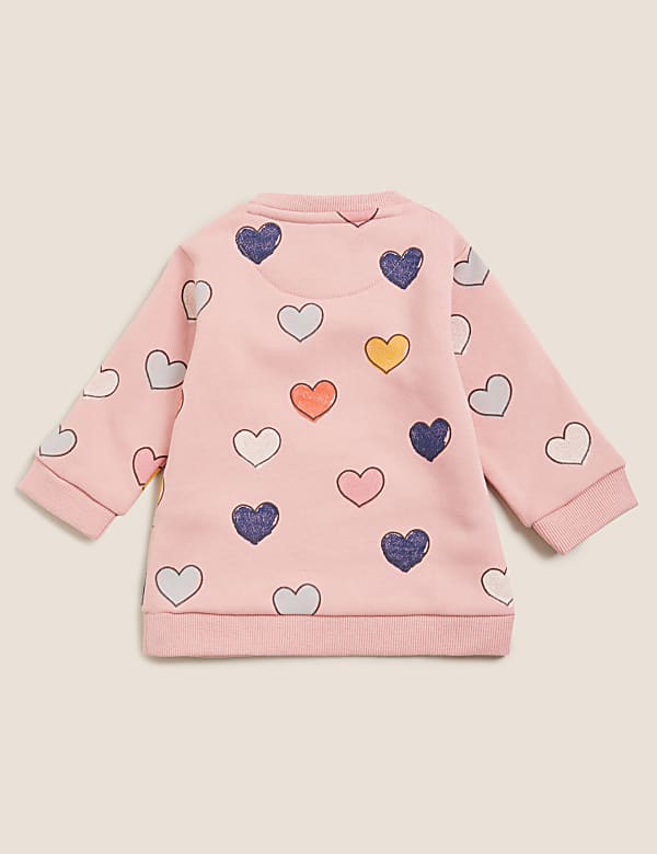 Cotton Rich Love Heart Sweatshirt (0-3 Yrs)