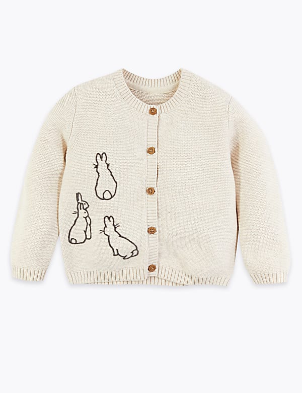 Pure Cotton Peter Rabbit™ Cardigan (7lbs-36 Mths)