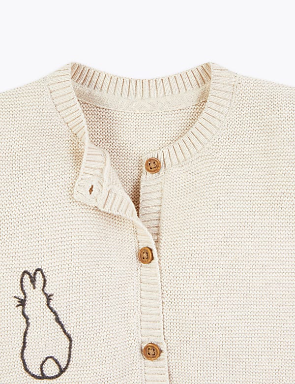 Pure Cotton Peter Rabbit™ Cardigan (7lbs-36 Mths)
