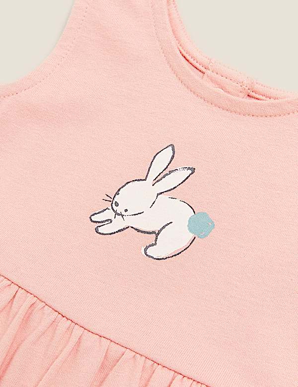 Organic Cotton Bunny Romper (0-3 Yrs)
