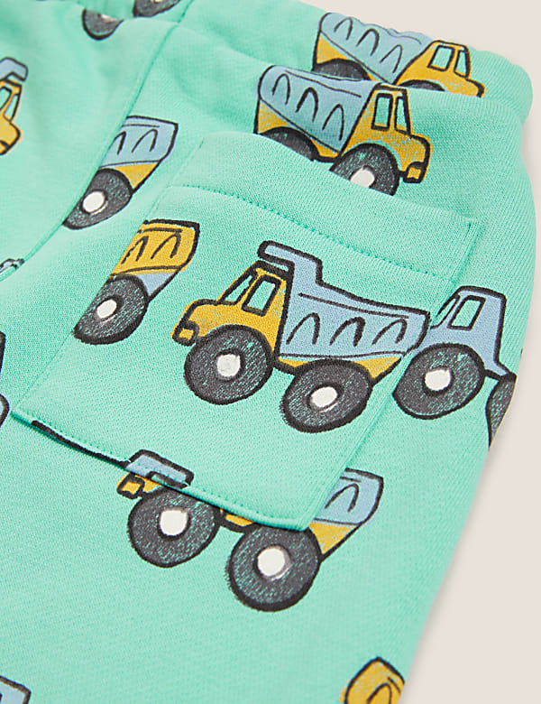 Cotton Rich Transport Print Joggers (0-3 Yrs)