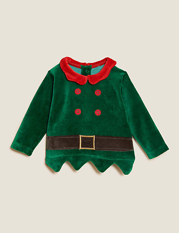 3pc Cotton Rich Elf Outfit (0-3 Yrs)