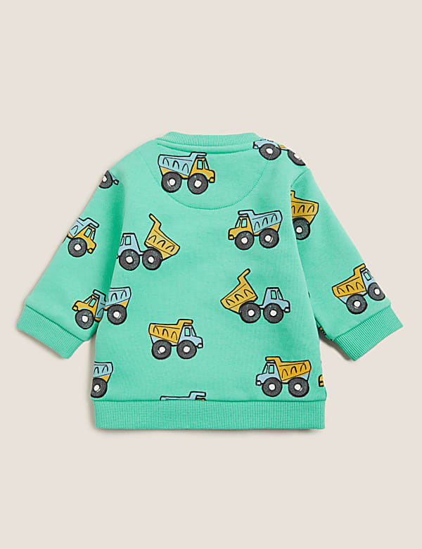 Cotton Rich Transport Print Sweatshirt (0-3 Yrs)