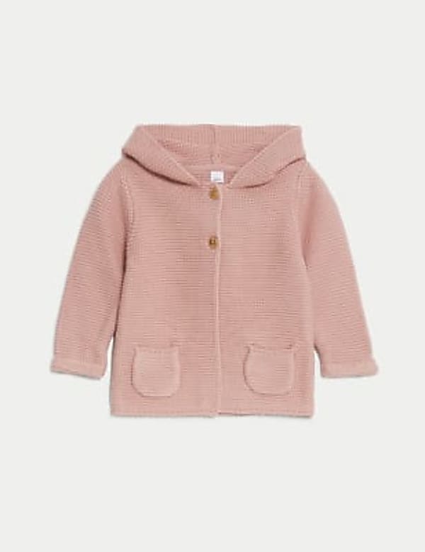 Pure Cotton Hooded Cardigan 7lbs 3 Yrs