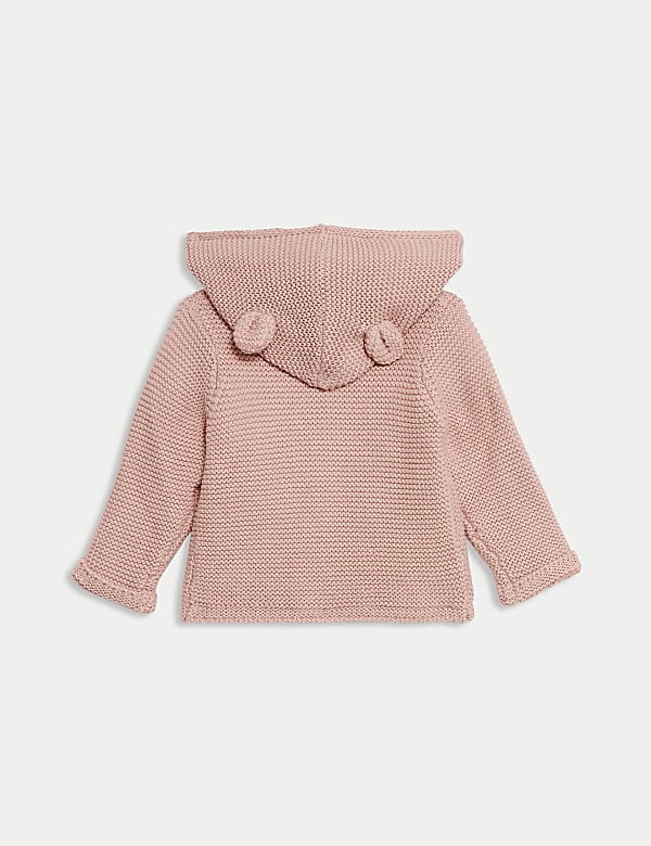 Pure Cotton Hooded Cardigan (7lbs-3 Yrs) - GR