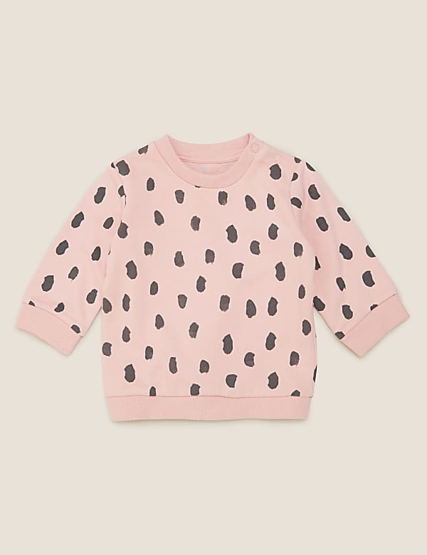 Cotton Brushstroke Print Sweatshirt (0-3 Yrs)