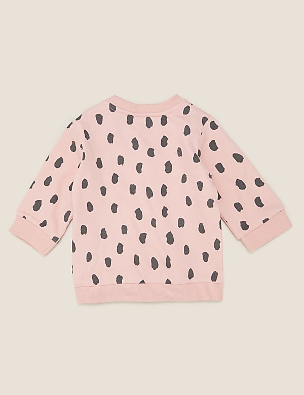Cotton Brushstroke Print Sweatshirt (0-3 Yrs)
