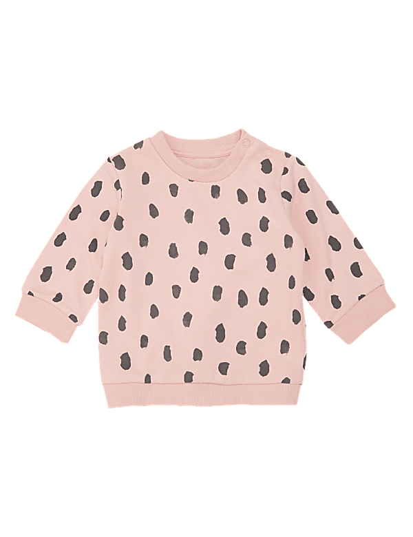 Cotton Brushstroke Print Sweatshirt (0-3 Yrs)