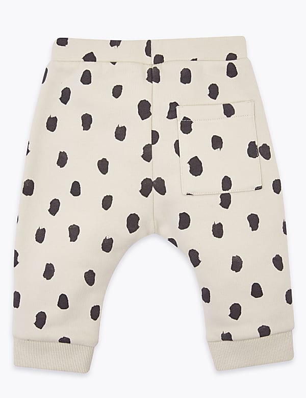 Cotton Rich Dash Print Joggers (0-3 Yrs)