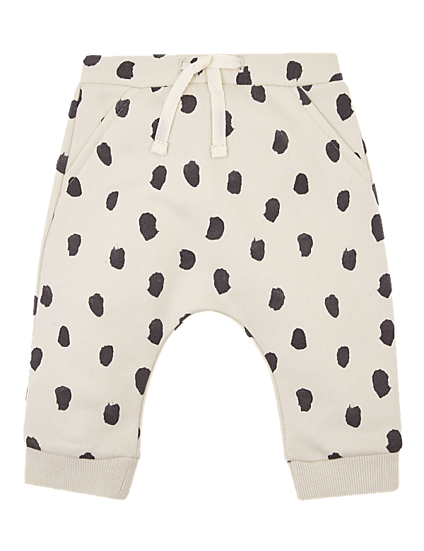 Cotton Rich Dash Print Joggers (0-3 Yrs)