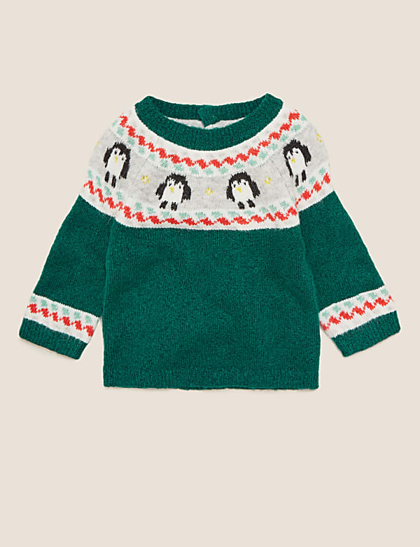 Penguin Fair Isle Jumper (0-3 Yrs)