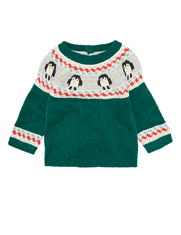 Penguin Fair Isle Jumper (0-3 Yrs)