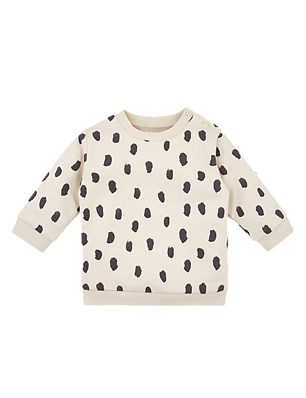 Cotton Rich Dash Print Sweatshirt (0-3 Yrs)