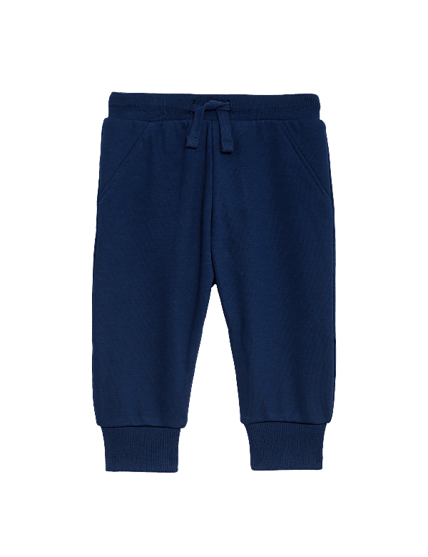 Cotton Rich Plain Joggers (0-3 Yrs)