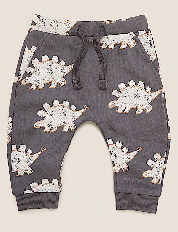 Cotton Dinosaur Joggers (0-3 Yrs)