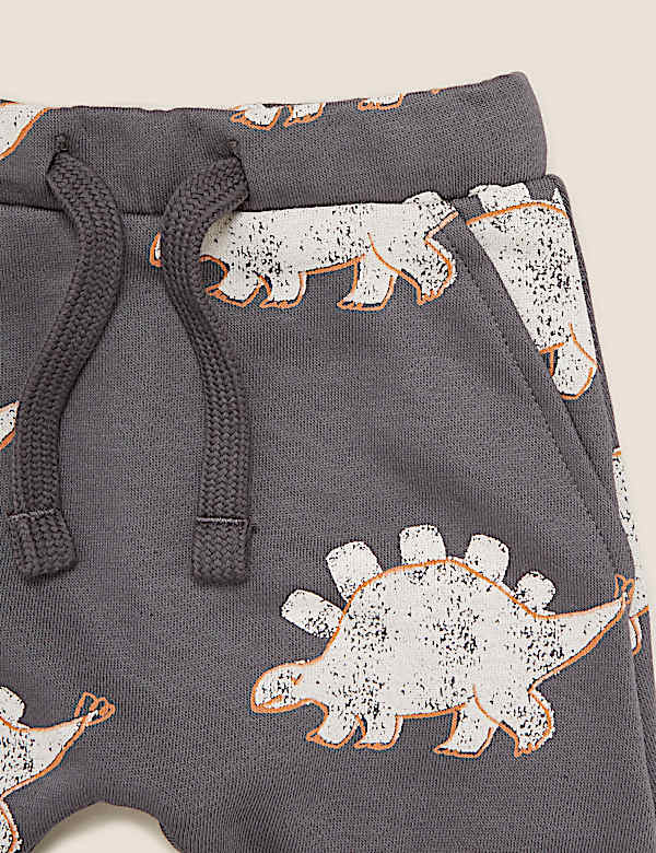 Cotton Dinosaur Joggers (0-3 Yrs)