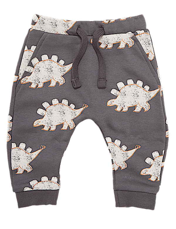 Cotton Dinosaur Joggers (0-3 Yrs)