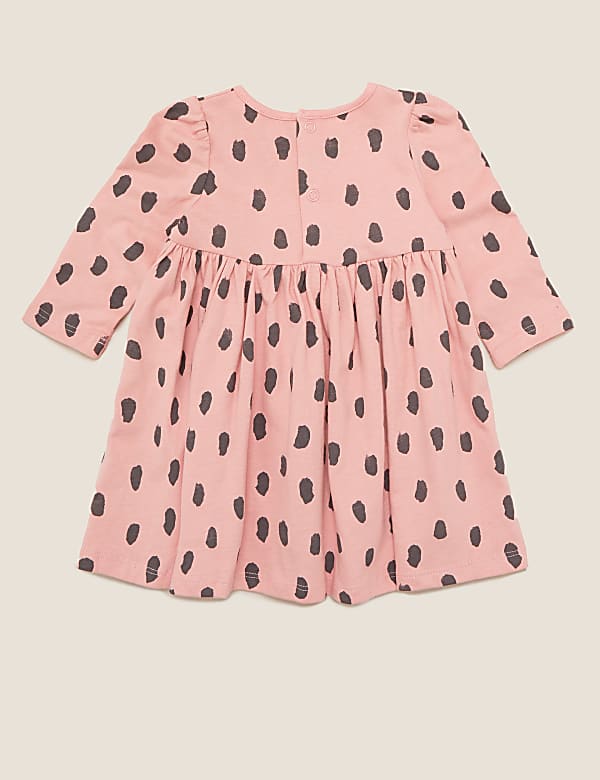 Pure Cotton Brushstroke Dress (0-3 Yrs)