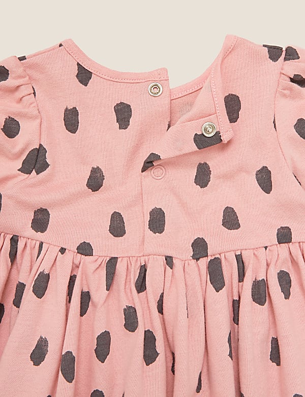 Pure Cotton Brushstroke Dress (0-3 Yrs)